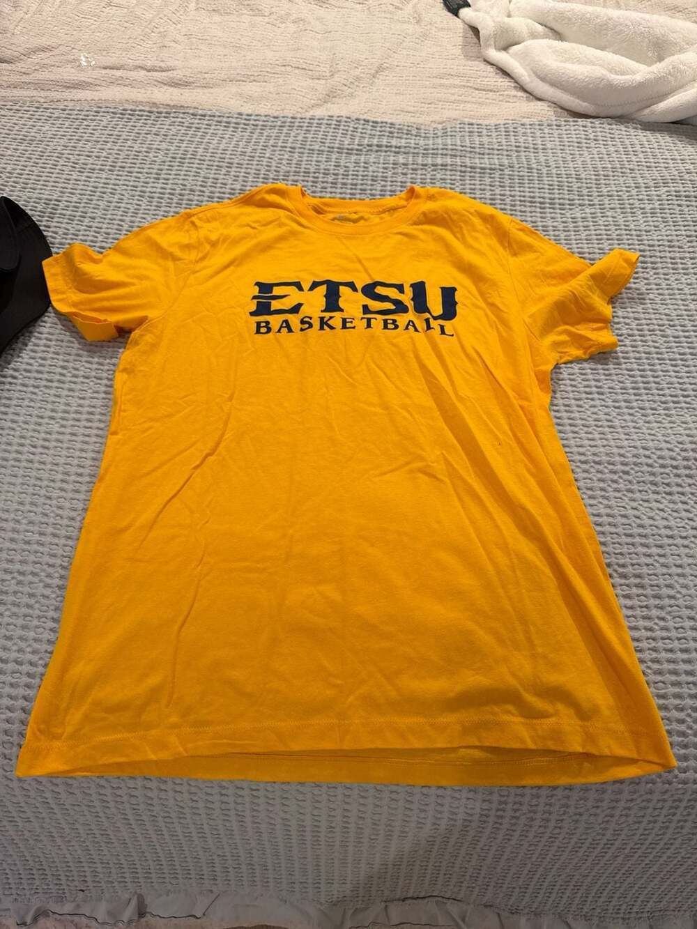 Nike ETSU Buccaneers Gold Basketball Graphic T-Shirt (45)